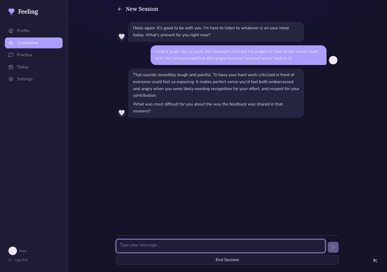 一次有引导的对话，帮你观察自己的想法，发现真正的需要